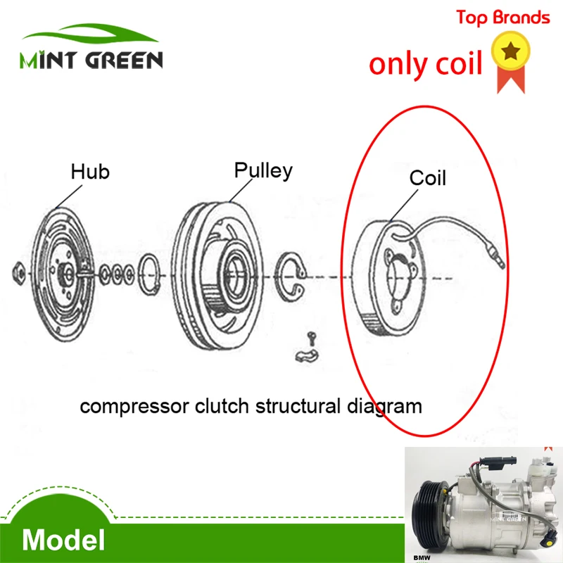 

For AUTO AC bmw Compressor clutch 64529295050 64526811430 64526811432 64526826879 for Car BMW Mini Copper