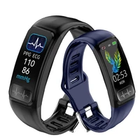 p12 ecg ppg smart bracelet blood pressure heart rate monitor smartband sports ip67 waterproof fitness tracker smart wristband