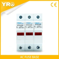ac 1pc 3p fuse base 690v 32a with led light matching fuse 10x38mm r015 only fuse base rt18 32x
