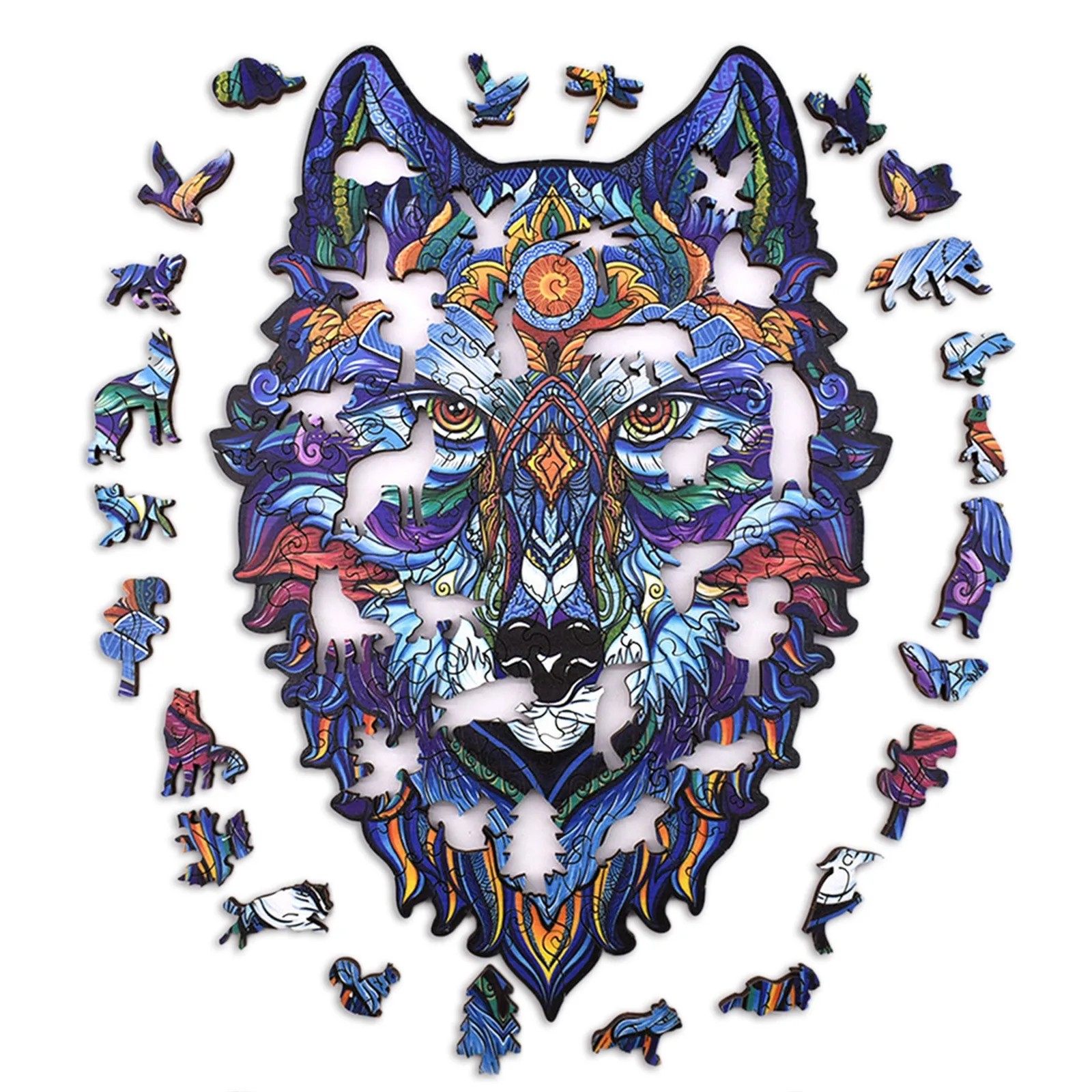 

Wooden Jigsaw Puzzle Unique Shape Pieces Animal Gift for Adults and Kids 5MM 100/150/200 PC Montessori puzzle en bois animaux W*