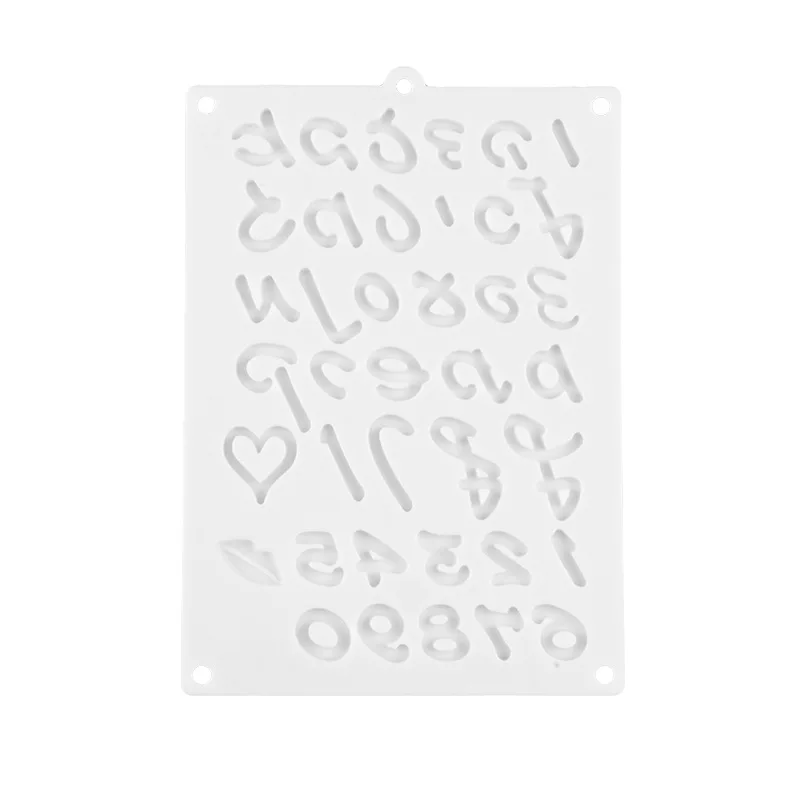 Силиконовая форма с ивритом для выпечки шоколадной помадки арабскими цифрами