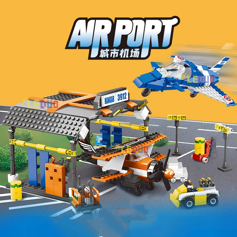 Городской самолет строительные блоки шоу VIP челнок вертолет кирпичи игрушки для