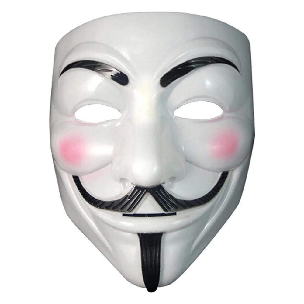 

1Pc Anonymous Guy Fawkes Fancy Dress Adult Costume macka mascaras halloween The V for Vendetta Party Cosplay masque Mask