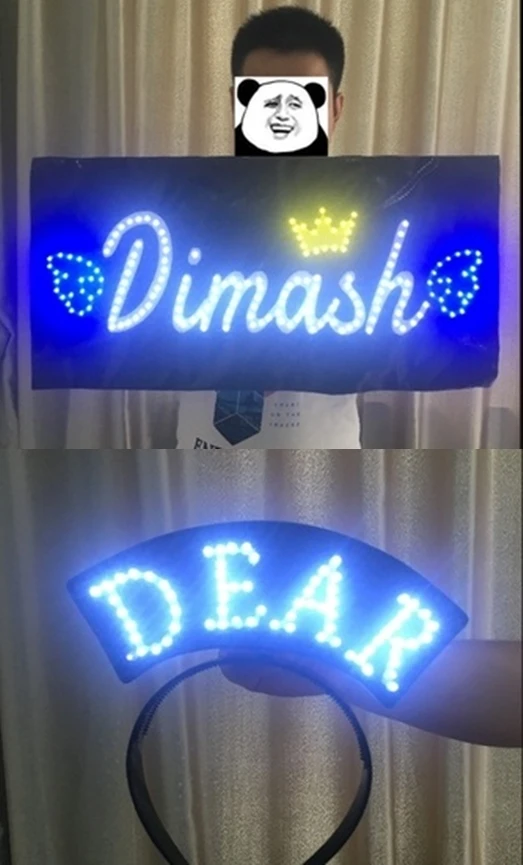 Dimash Kudaibergen autographed signed bezel DEAR and glowing inscription banner - Цвет: 2 together