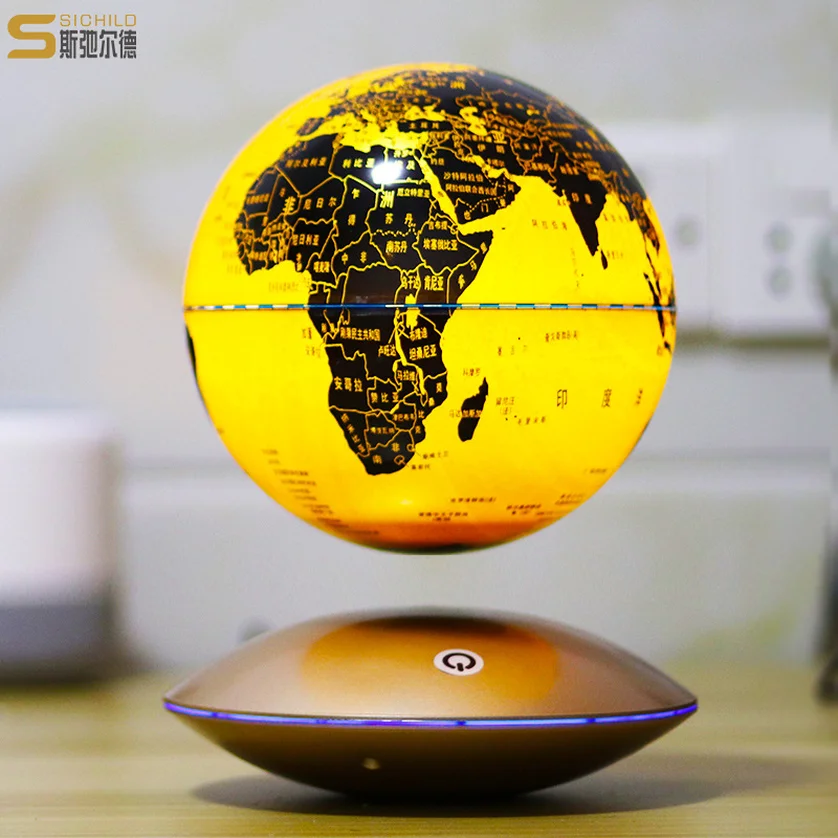 1Pcs Anti-Gravity Maglev LED Globe Ornaments Perpetual Motion Machine Office Desktop Toys Decoration Figurines Accessories 2019 | Дом и сад