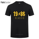 Футболки Born in 1986, хлопковая Футболка с круглым вырезом и короткими рукавами, 1986 подарок на день рождения, мужские футболки