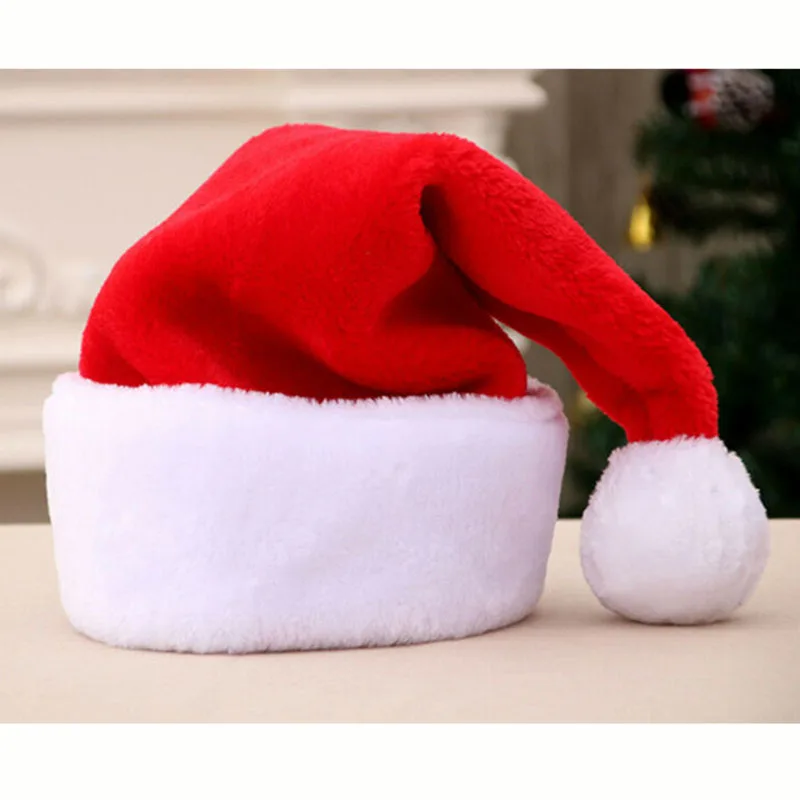 Christmas Adults Santa Home Warm Plush Xmas Elastic Cap Cosplay Costume Hats Women Men Beanies | Аксессуары для одежды
