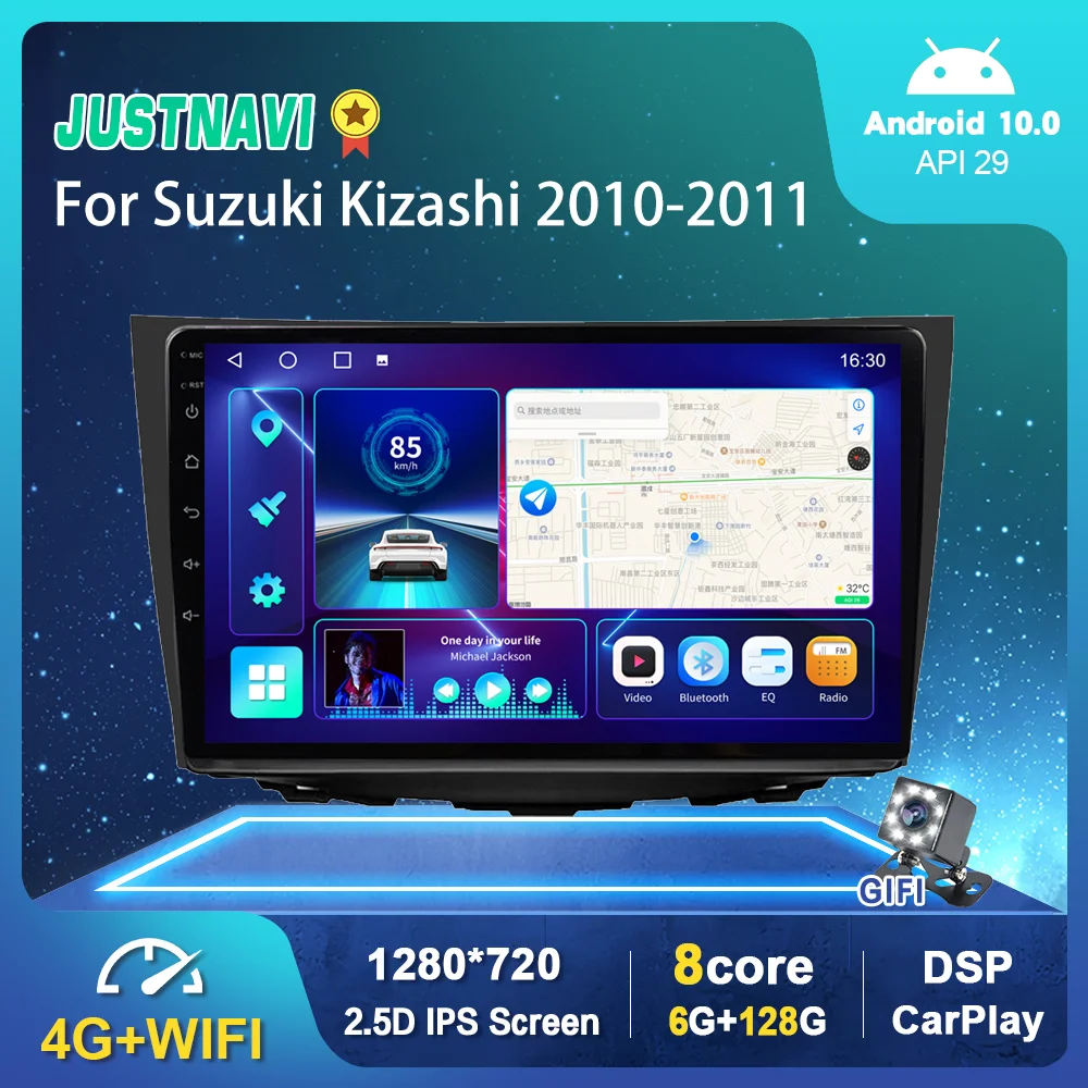 DSP Android 10 0 автомобильный радиоплеер для Suzuki Kizashi 2010-2011 GPS WIFI Carplay стерео Авто 1280*720P OBD