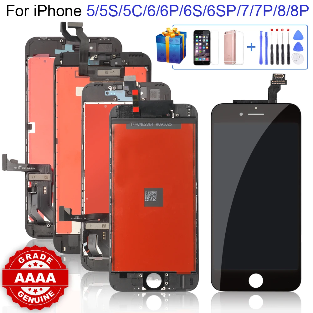 ЖК дисплей класса AAAA +++ для iPhone 6 6S 6P 6SP 7 7P 8 8Plus с идеальным 3D сенсорным экраном