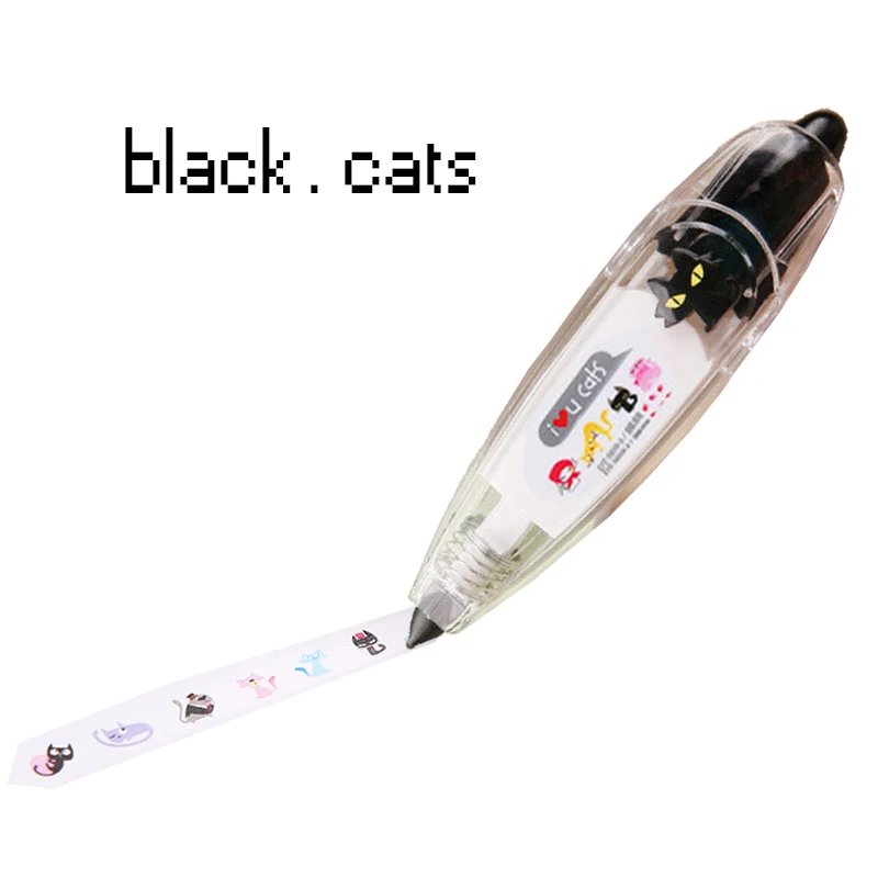 Cat 1 шт., корейские канцелярские товары, много вариантов, креативные, декоративные, милые, кружевные, пуш-коррекционные ленты, Kawaii, украшение, 4 мм* 6 мм, школьные принадлежности - Цвет: Cat