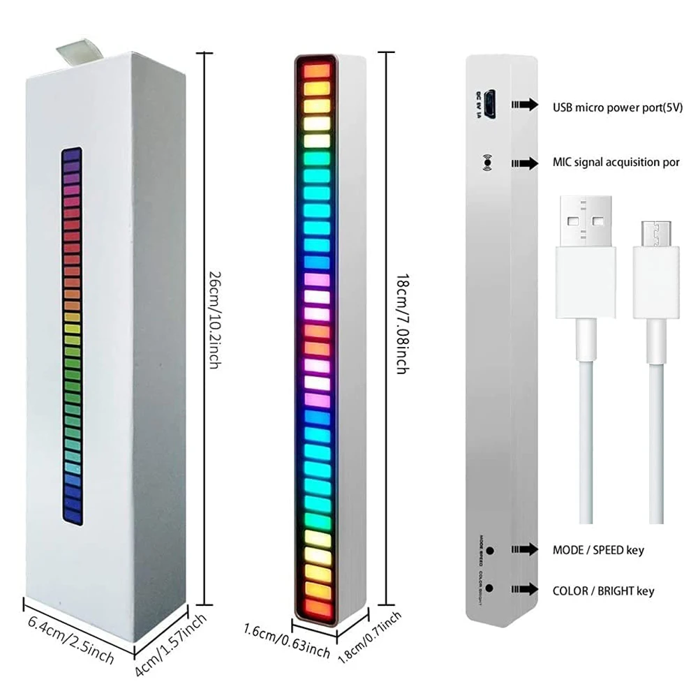 Светодиодная ленсветильник со звуковым управлением звукосниматель Ритм