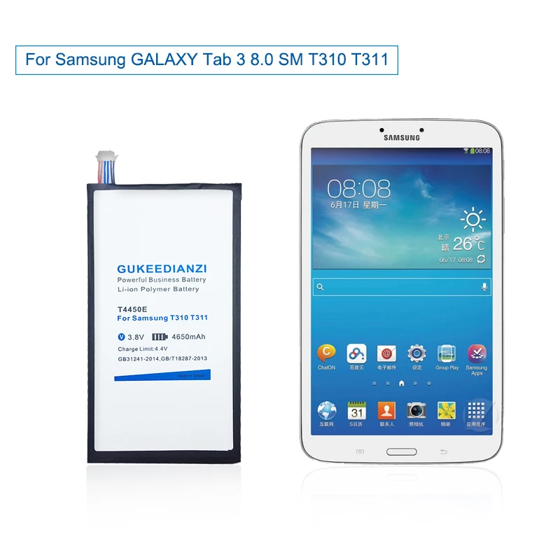 Мощный бизнес аккумулятор GUKEEDIANZI T4450E для Samsung GALAXY Tab 3 8 0 SM T310 T311 T315 литий ионный