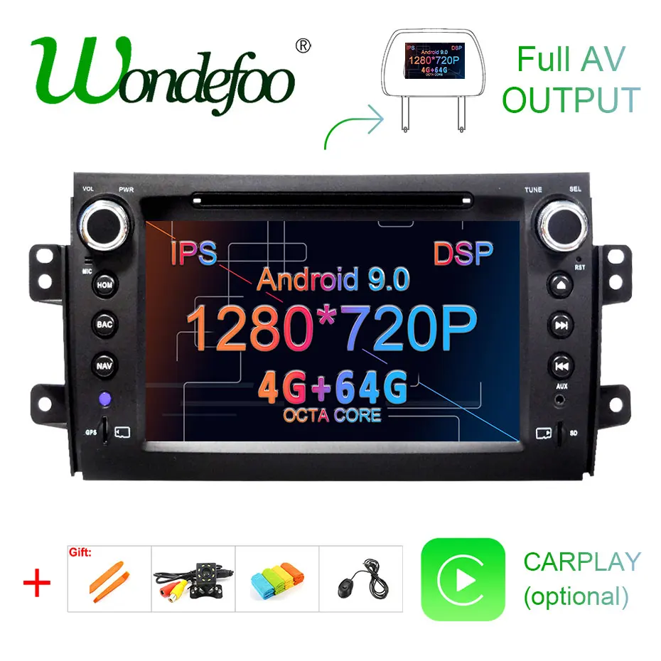 " Android 9,0 DSP ips автомобиля gps для Suzuki SX4 dvd плеер стерео приемник головки монитор навигации мультимедийный плеер магнитофон