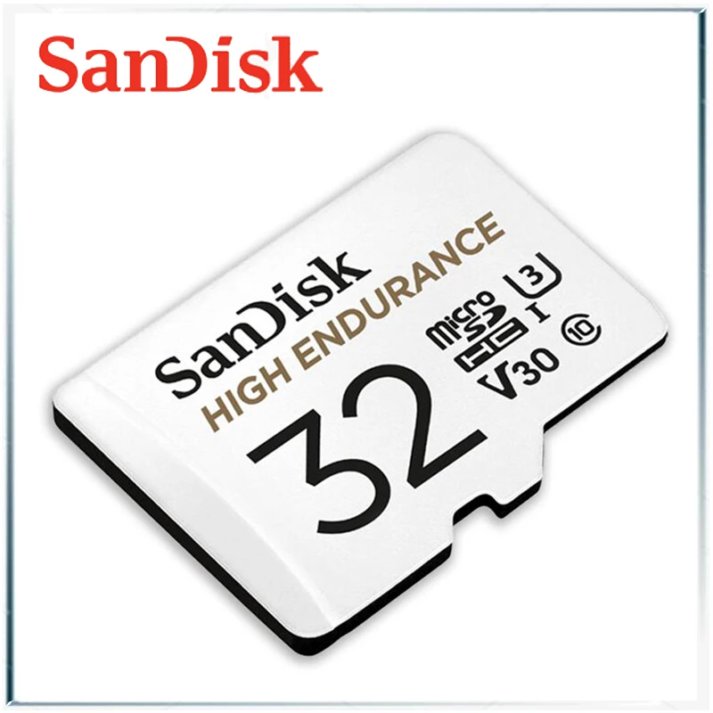 SANDISK высокая выносливость белый высокая скорость вождения рекордер micro SD карты памяти видео мониторинг 32 Гб 64 Гб 128 ГБ 256 ГБ