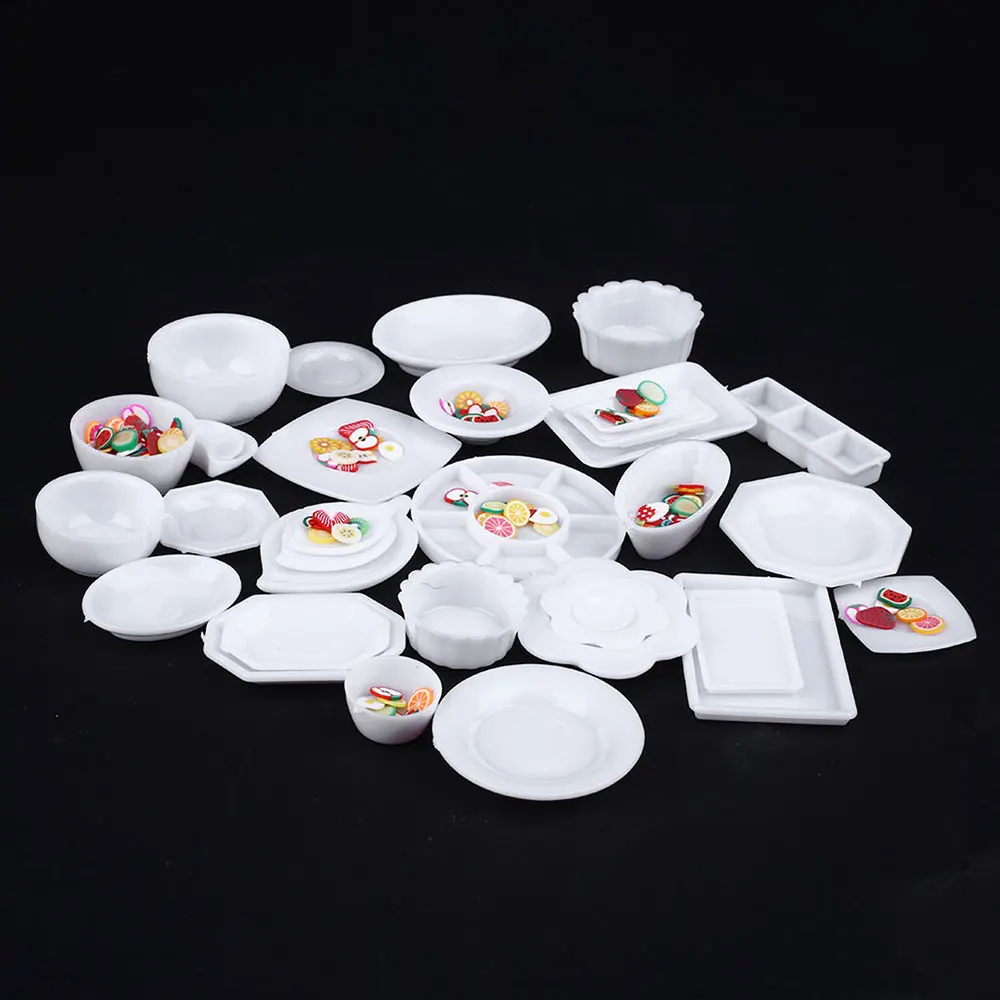 Dollhouse Miniature Tableware Dish Models Mini Service Plate Exquisite 33 PCS/Set Cute Pre-School | Игрушки и хобби