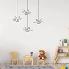 И рисунком в виде птичек-оригами птицы стены Стикеры геометрический Бумага кран украшения Стикеры s винил Летающий птичьи отличительные знаки Art номер домашнего декора стены