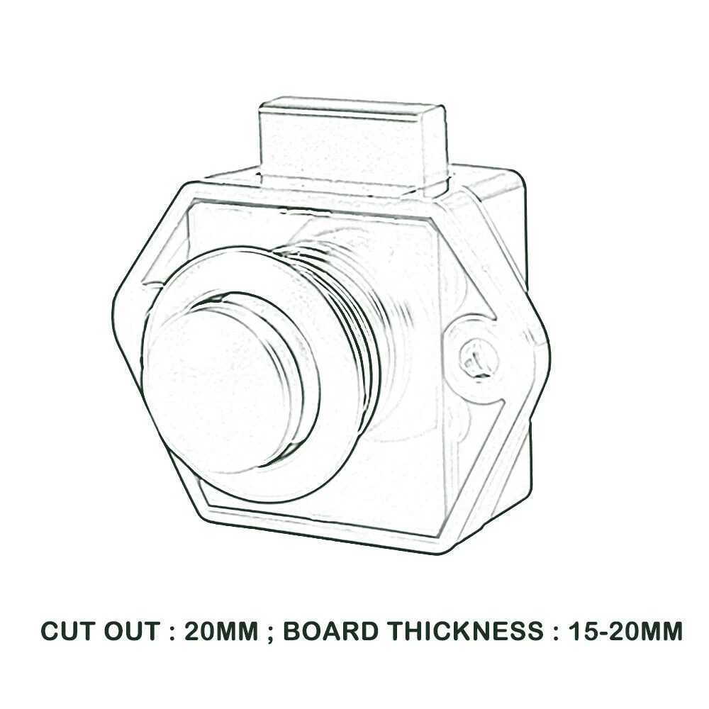 

5Pcs Push Button Catch Lock Latch Knob Drawer Cupboard Door Cabinet Campervan UK