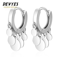 ins new fashion round disc tassel hoop earrings for women white golden pendant earrings charming ear jewelry