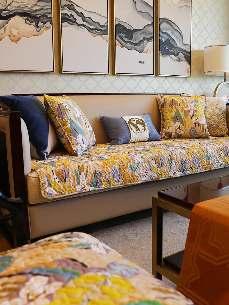 

Cotton Sectional Sofa Cover for Leather Sofa Universal Couch Covers for Sofas new Style Anti-Slip (Sold by Piece/Not All Set)