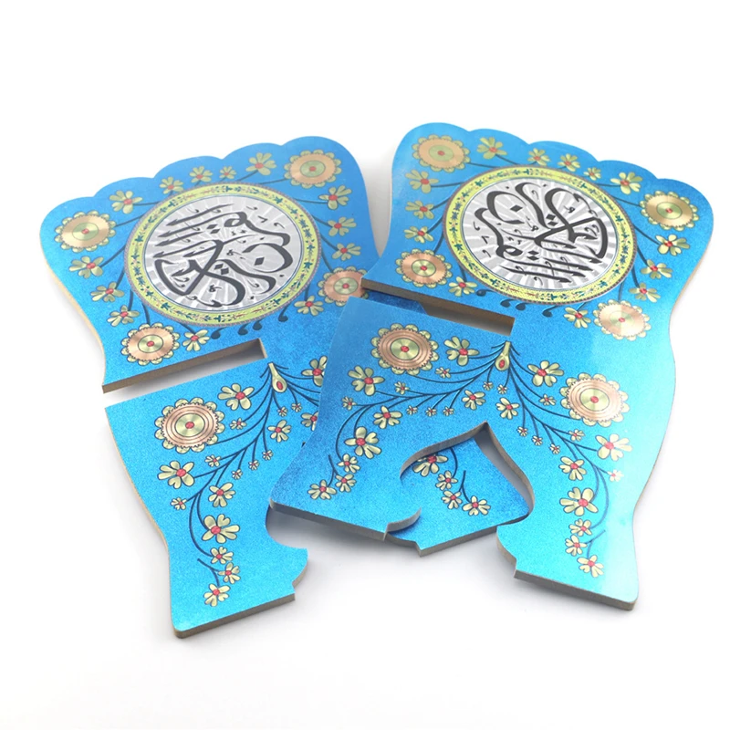 

Eid Mubarak Decorations Quran Holder Bookshelf Fold Wooden Eid al-Fitr Festival Supply Table Decorations Muslim Ramadan Islamic