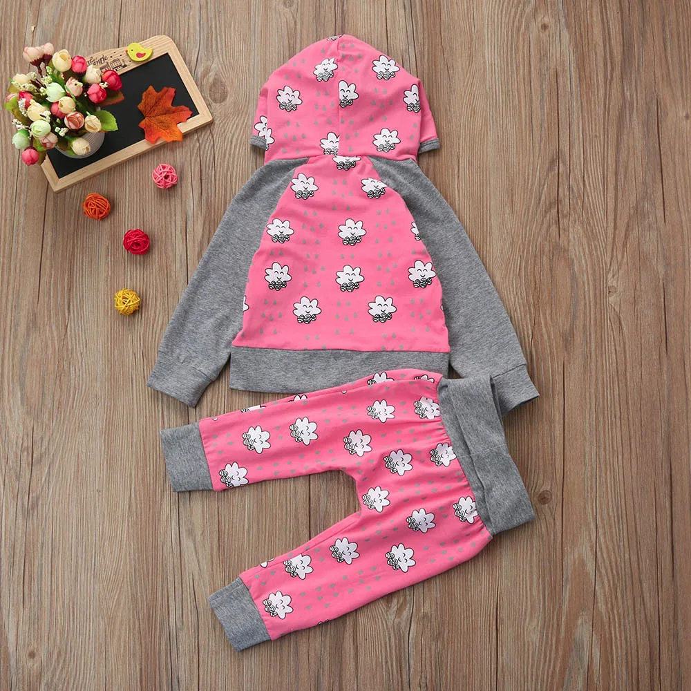 Комплект одежды для маленьких мальчиков и девочек толстовка с длинным рукавом