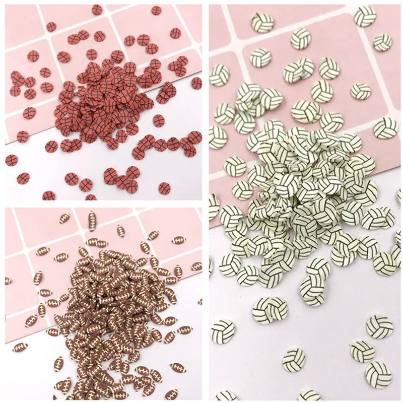 Горячая глина 50 г кусочки футбольного баскетбола и волейбола полимерная для