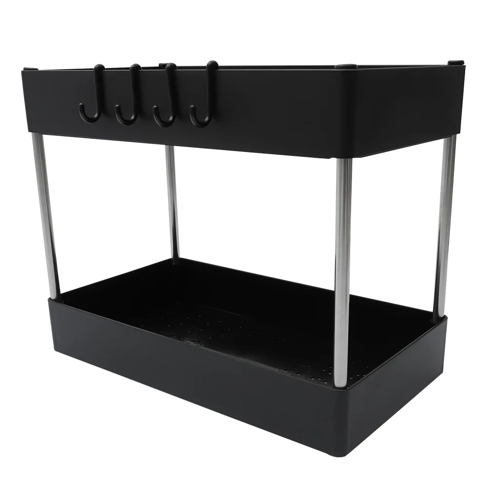 

1Pc Kitchen Rack Double-layer Anti-slip Rack Multifunctional Shelf Storage Rack