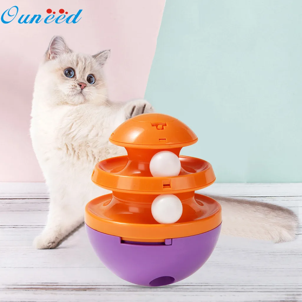 Игрушки для домашних животных двухуровневые забавные треки башни мячи Дисковые