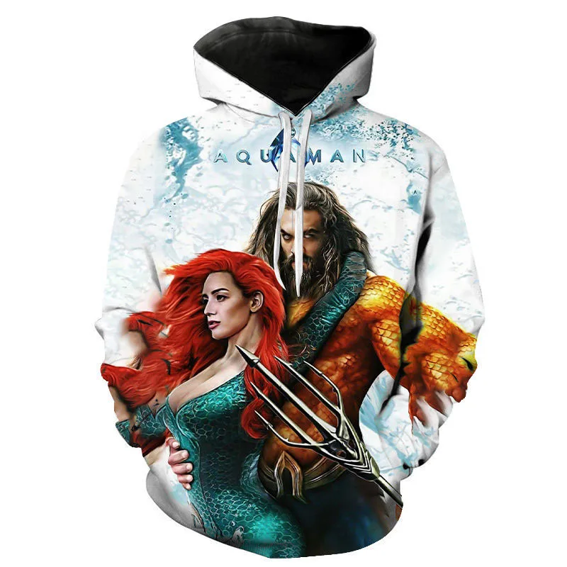 

Толстовка Aquaman с 3D принтом, свитшот с героями фильмов, мужская и женская модная Толстовка большого размера, пуловер, Детская толстовка для ма...