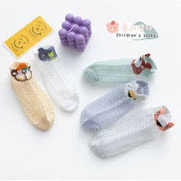 21new kids socks spring summer breathable mesh newborn baby tube socks cartoon animal accessories boys girls toddler socks 1 8 y