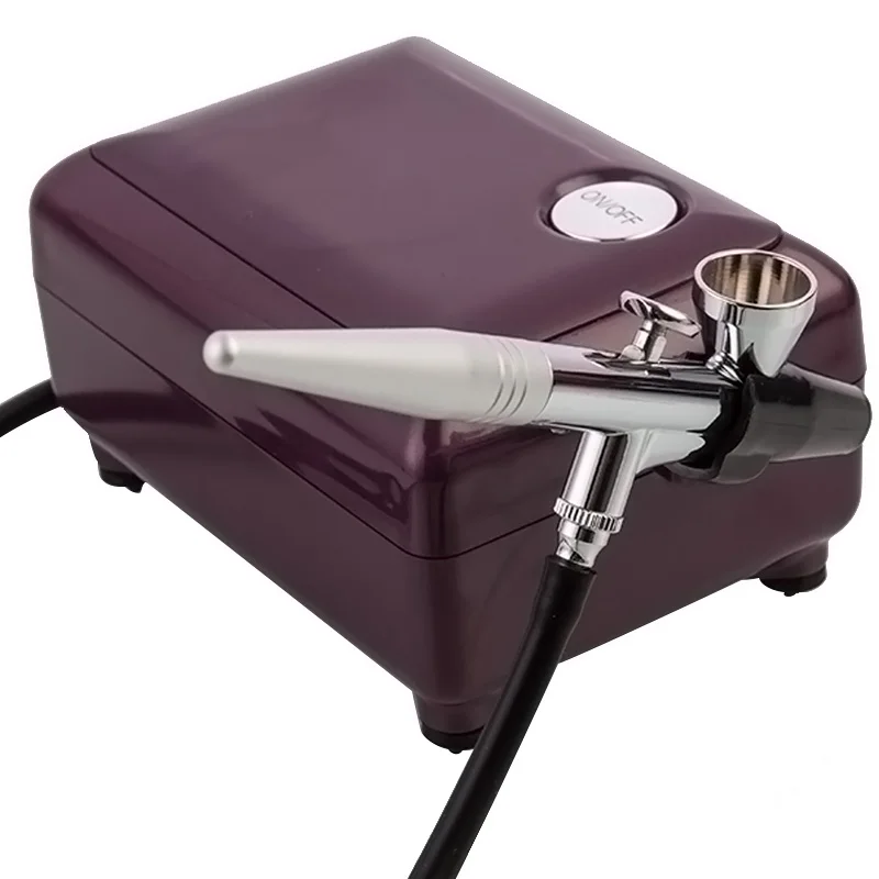 Comprar Kit De Mini Compresor De Aire, De Aerógrafo PISTOLA DE PULVERIZACIÓN, Pulverizador Portátil BT16, Maquillaje Para Pasteles, Manicura, Tatuaje Temporal, Herramienta De Pintura Artística