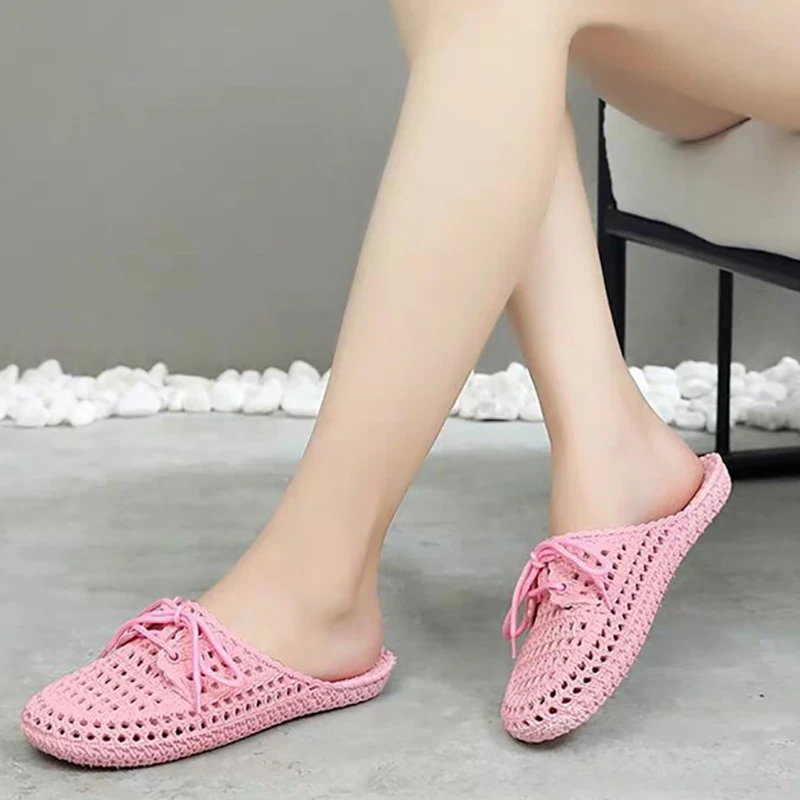 

Baotou cool slippers for women non-slip casual beach cool slippers Cave shoes summer flat heels plastic women's home soft soles