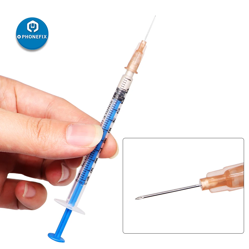 Adhesivo plateado de 0,1 ML, 0,3 ML, 0,5 ML, pasta eléctrica conductora de plata, resina conductora de pintura para reparación de placa PCB