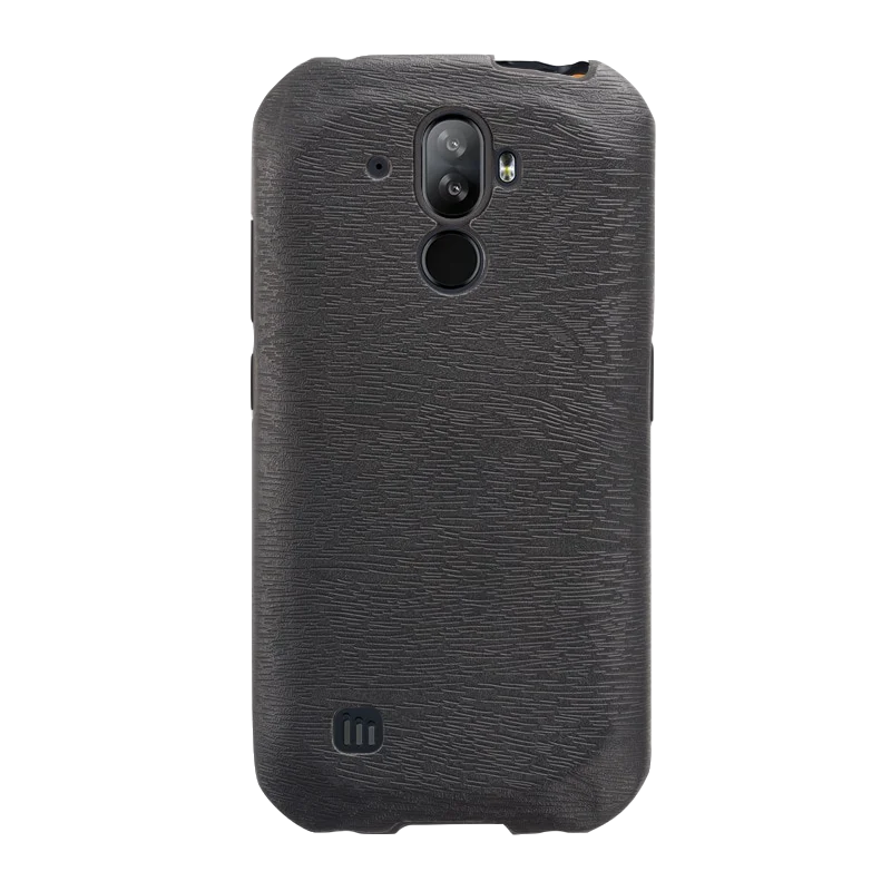 Black Чехол для телефона из искусственной кожи с текстурой под дерево Для Doogee S40, Мягкий Силиконовый Чехол Для Doogee S40, защитный чехол для задней панели - Цвет: Black