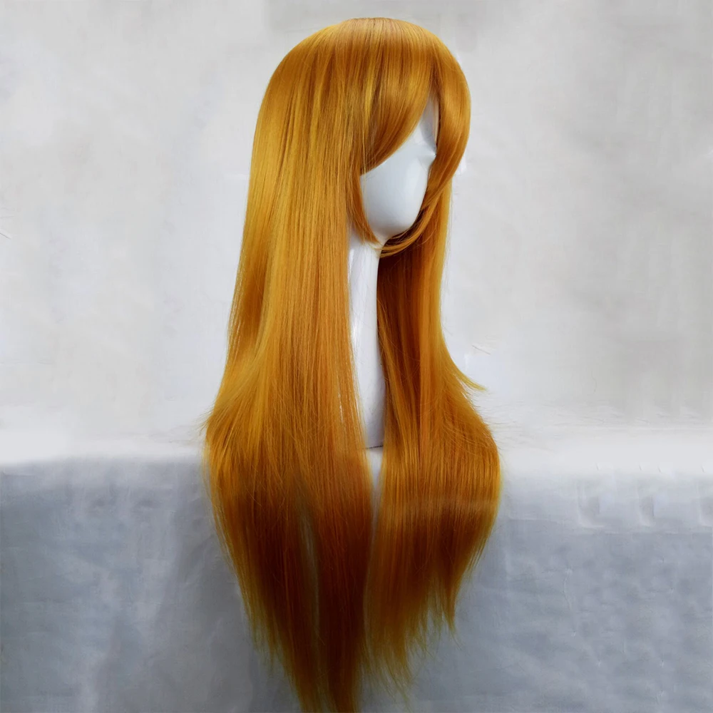 HAIRJOY оранжевый зеленый костюм вечерние косплей парик 100 см длинные прямые синтетические волосы парики 15 цветов