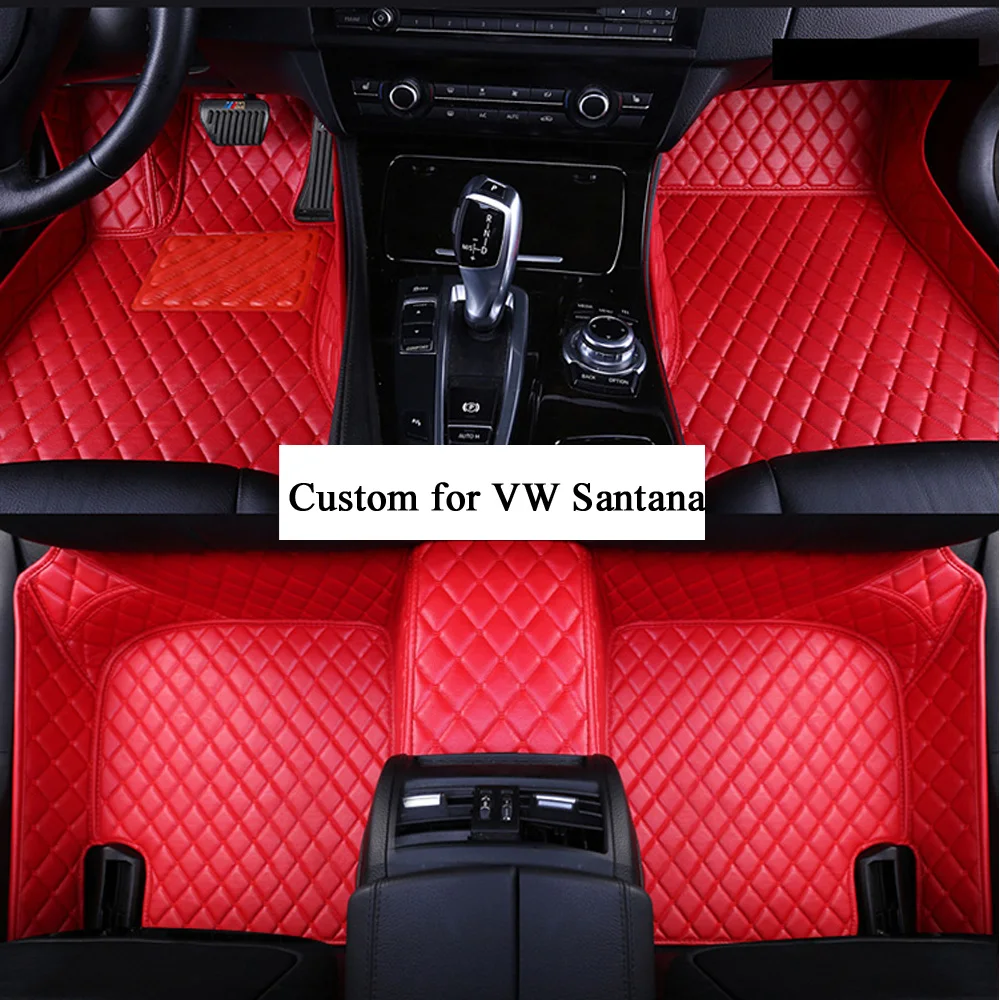

Car Floor Mats for Women and Men Artificial Leather Mat for VW Santana F6
