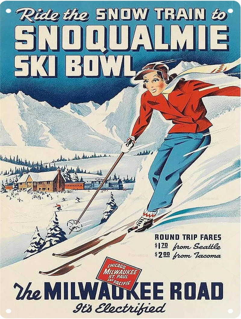 Металлический знак в стиле ретро для горнолыжного курорта St Anton Kitzbuhel Avoriaz зимний