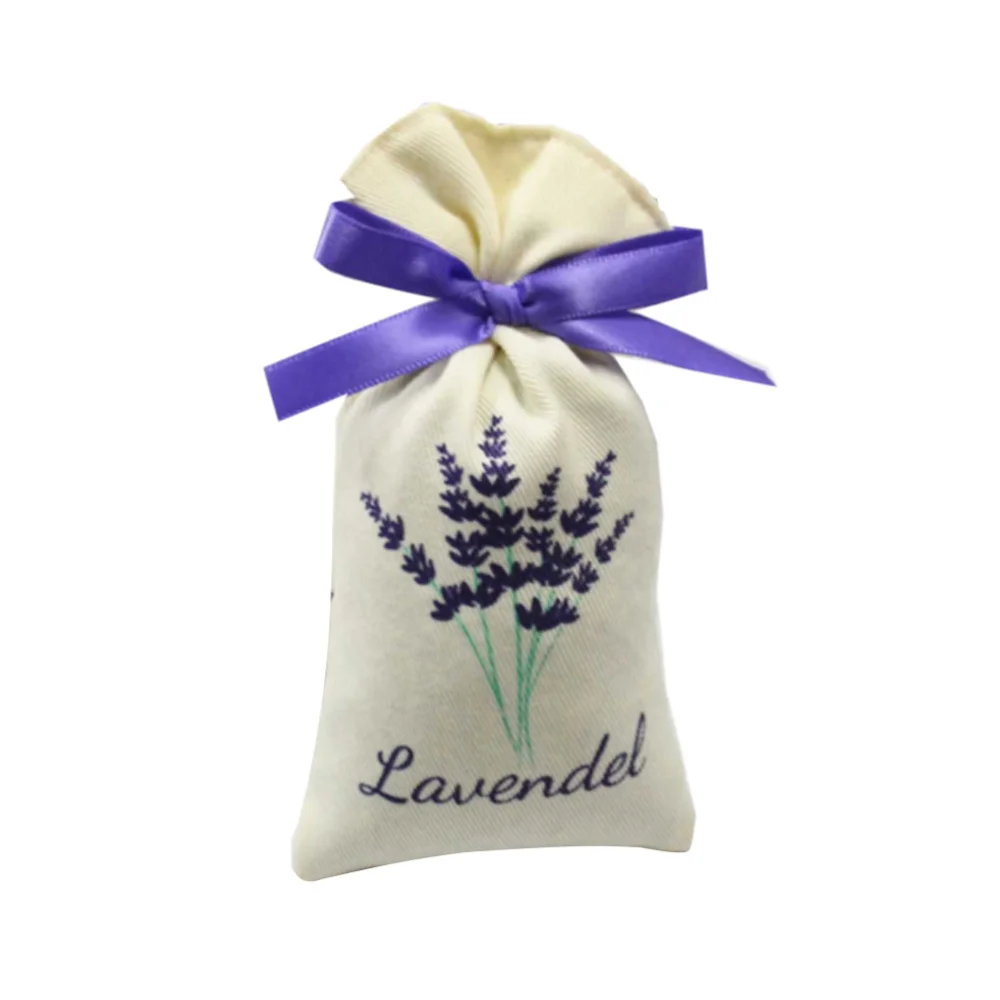 

6 pcs Organic Natural Lavender Sachets Bag Portable Flower Candy Bags for Use Only Bag Without Spice and Candy (Random Sty
