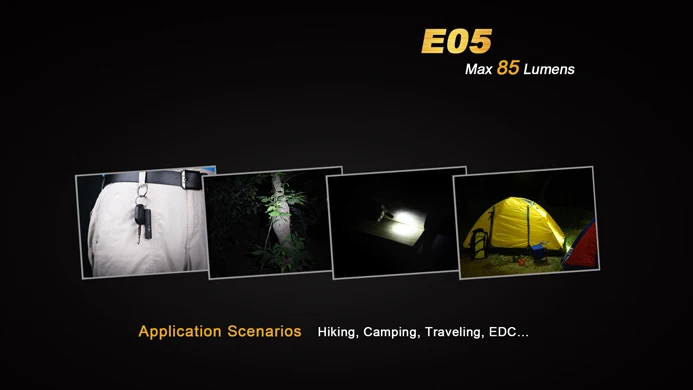 FENIX E05 Edition Cree XP-E2 светодиодный Flshlight 3 режима 85 люмен на 1* AAA аккумулятор