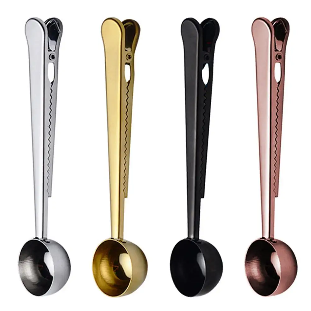 

Multifunction Stainless Steel Coffee Scoop With Clip Coffee Tea Measuring Scoop Cup Ground Coffee Measuring Scoop Spoon