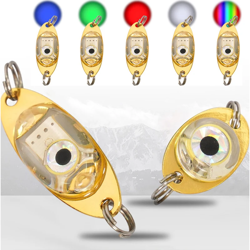 

New 1pcs LED Fishing Lure 2.5/3.5/5cm Fish Flash Lamp Blink Fishing Tackle Metal Spoon Lure Light Fishing Wobblers Fluorescent