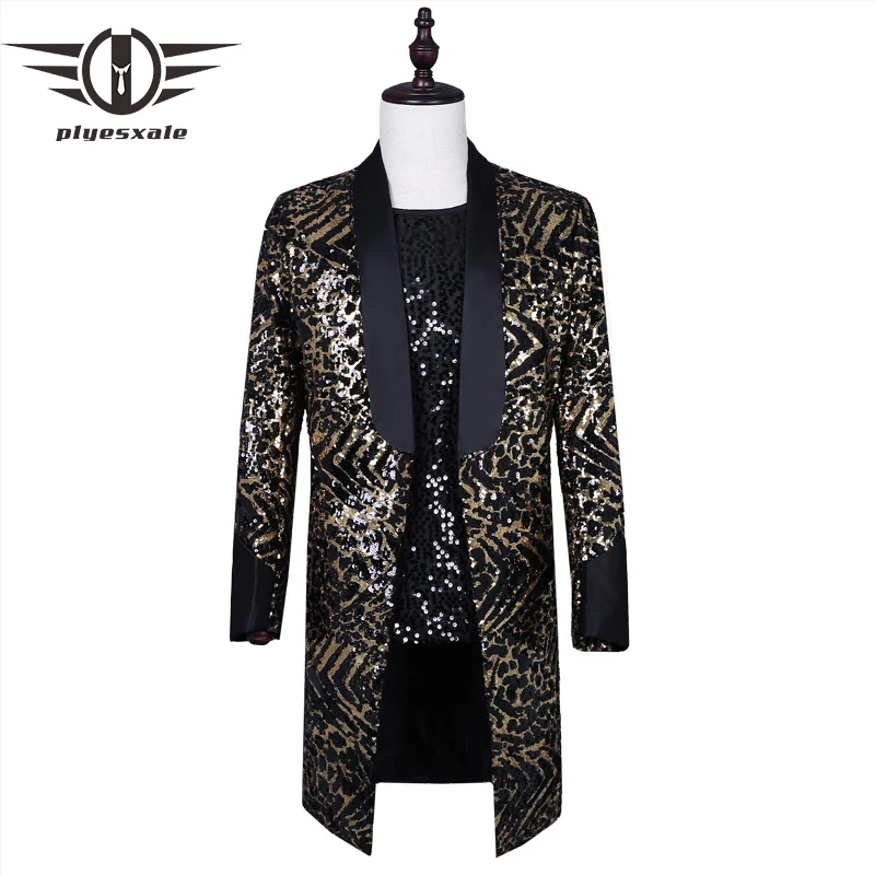 

Леопардовой расцветки с блестками Для мужчин пиджак Новое поступление Элегантный Для мужчин s Длинные пиджаки диджей бар ночной клуб рок костюм для выпускного блейзеры для сцены Q847