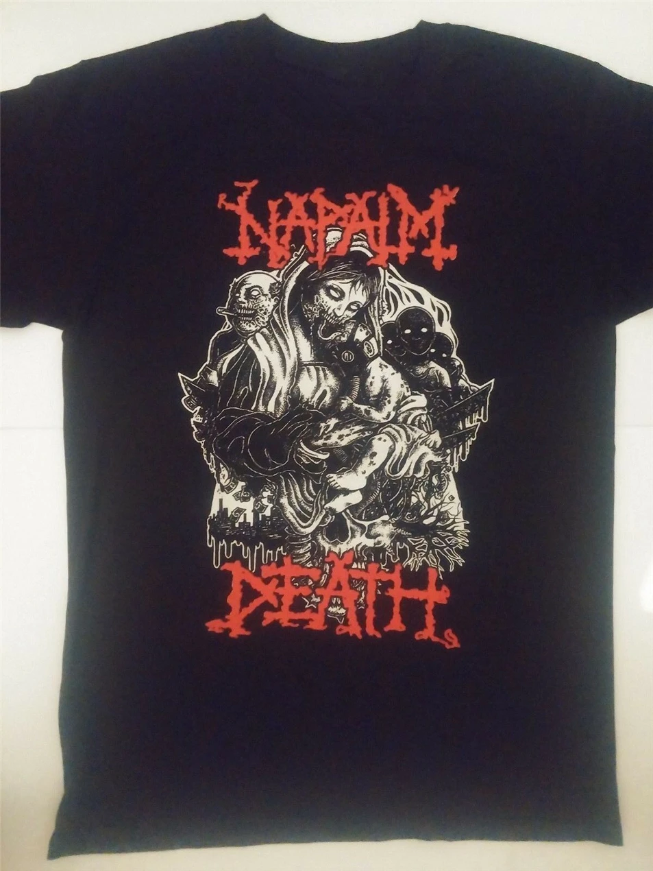 Напалм футболка смерти каркаса Брутальная истина ужас Nasum Repulsion Grindcore Harajuku