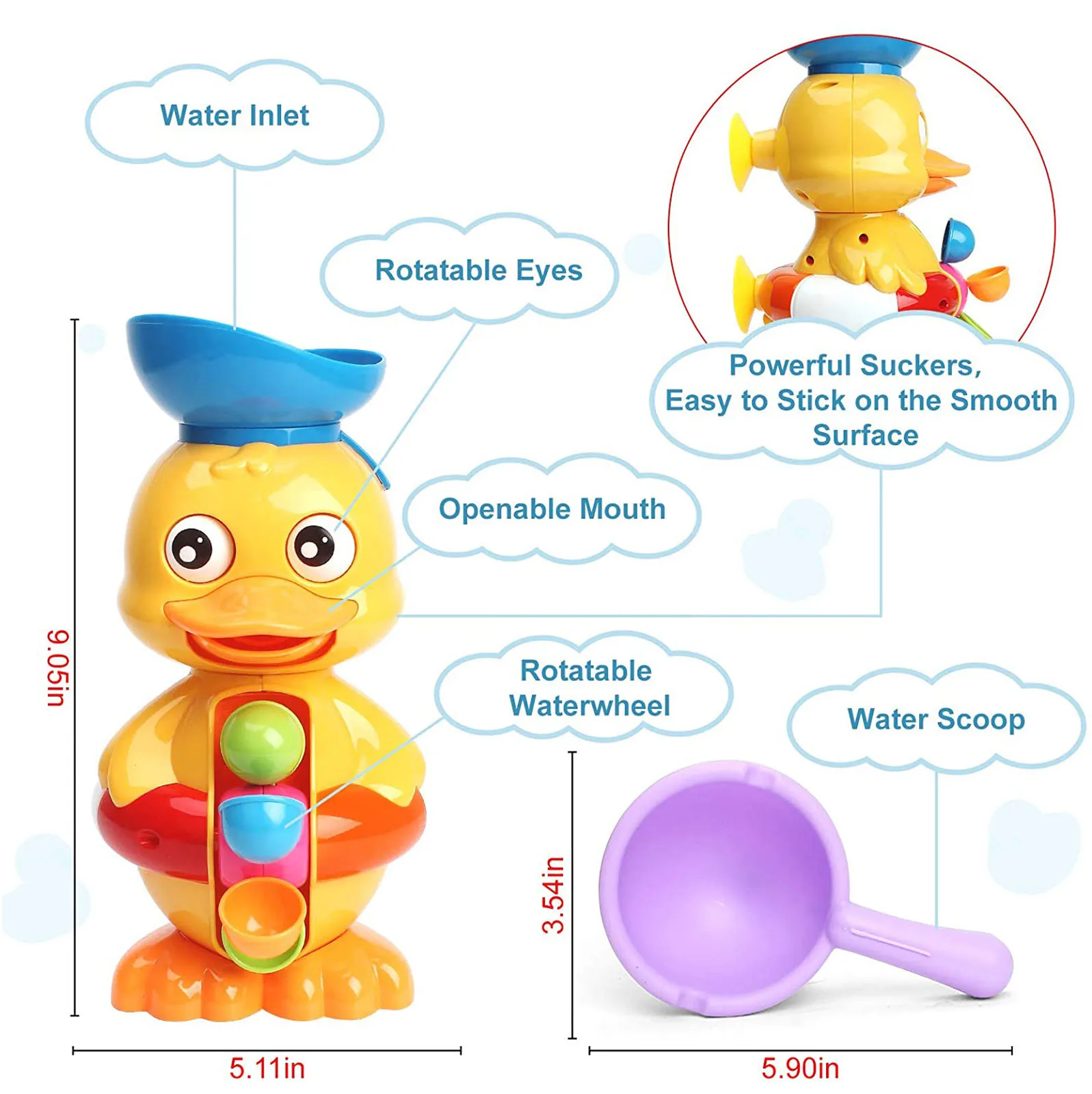 

Children's Baby Bathroom Bath Toy Bathtub Water Toy Waterwheel Turn Around Exercise Children's Hands On Ability Jouet