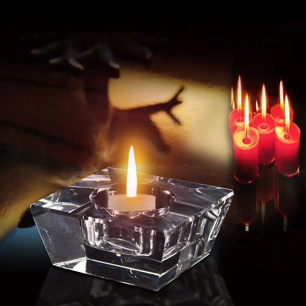 1 шт. Хрустальный подсвечник Фонари домашний декор candelabros прозрачный Стекло Чай
