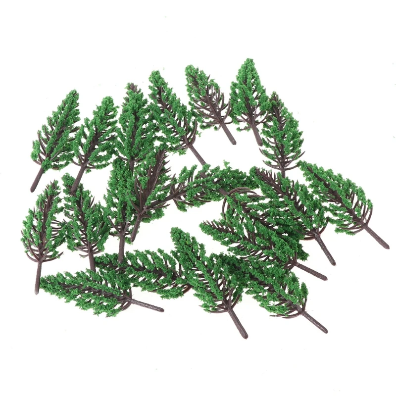

20pcs Model Trees Park Street Railroad House Layout Green Landscape Scenery C5AA