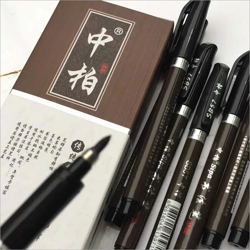 

3 pcs/lot Multifunction Brush Pen Calligraphy Pen Markers Art Writing Office School Supplies Stationery Student Free Shipping