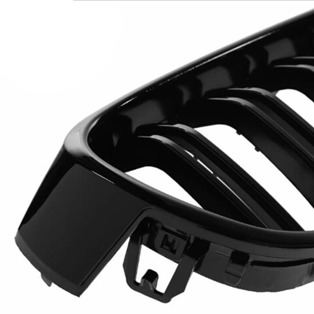 Автомобильный передний спортивный гриль глянцевый черный двойной радиатор