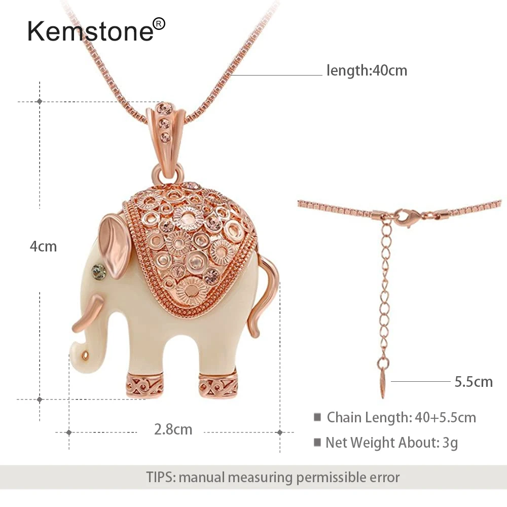 Kemstone Sexy Elephant Necklace &amp Pendants For Women Full Rhinestone Crystal Jewelry Necklaces 15&quot|pendants for women|elephant