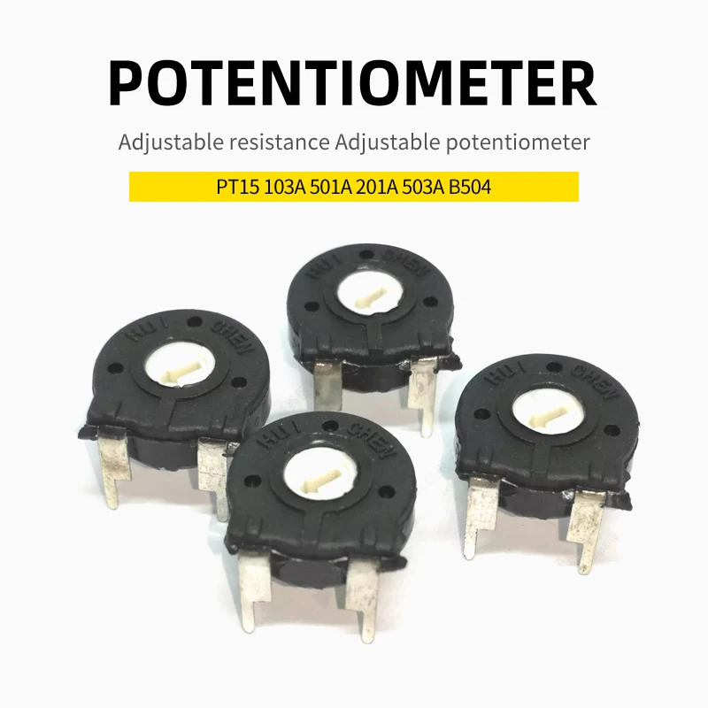 

5PCS PT15 Spain trimmer potentiometer, rotary handle, adjusting lever, Hexagonal Holeresistance hand 103A 501A 201A 503A B504